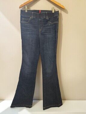 SPANX Dark Wash Flare Jeans | Petite Medium